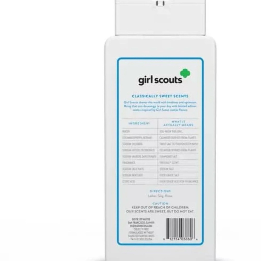 Native Body Wash Trefoils Girl Scouts Body Wash with Sweet Scents - Picture 2 of 2